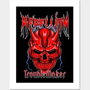 Rebel skull tee Posters and Art